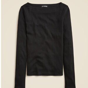 J Crew Fine rib boatneck top